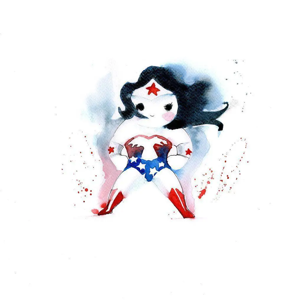 50 Fabuleux portraits de Super Héros à l’aquarelle #50
