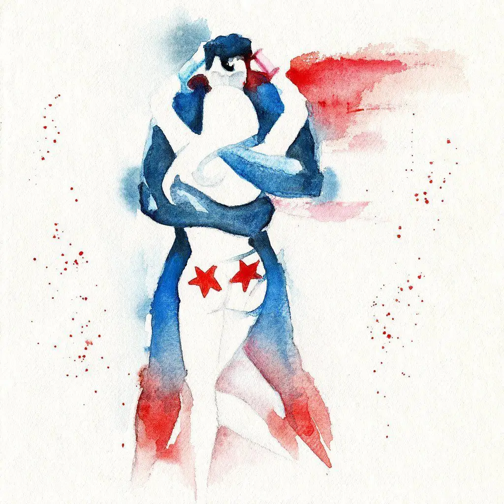 50 Fabuleux portraits de Super Héros à l’aquarelle #7