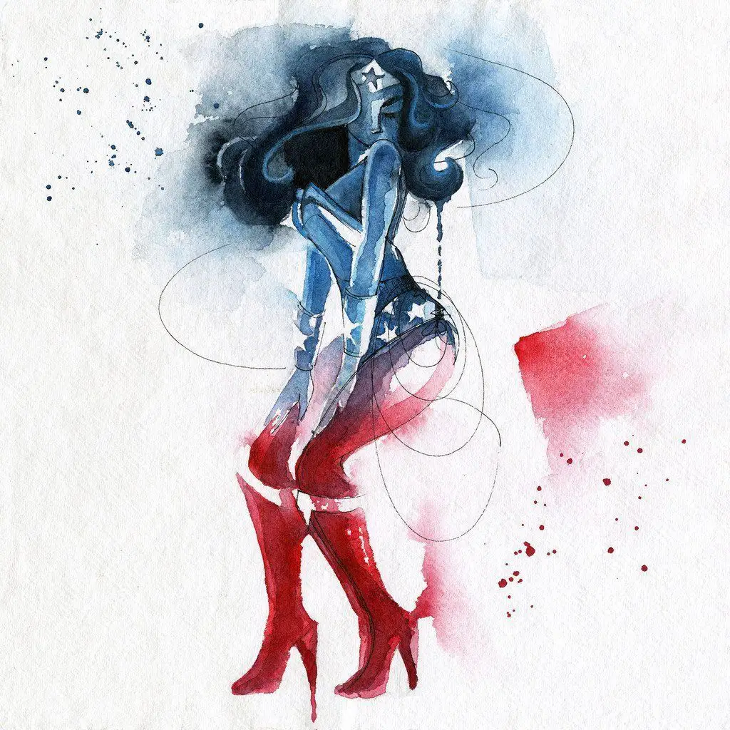 50 Fabuleux portraits de Super Héros à l’aquarelle #8
