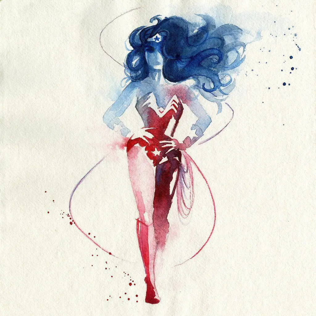 50 Fabuleux portraits de Super Héros à l’aquarelle #9