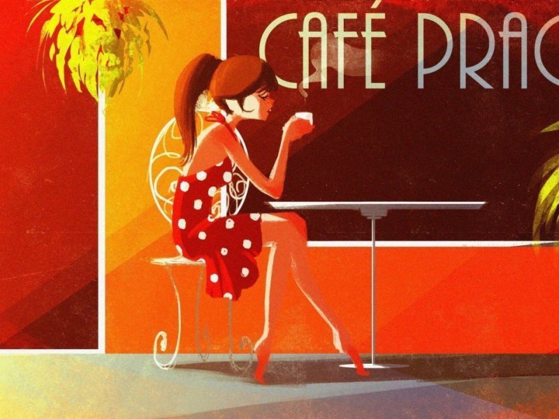 Cafe Prague -Concept Art - Photoshop - Julia Lullaby