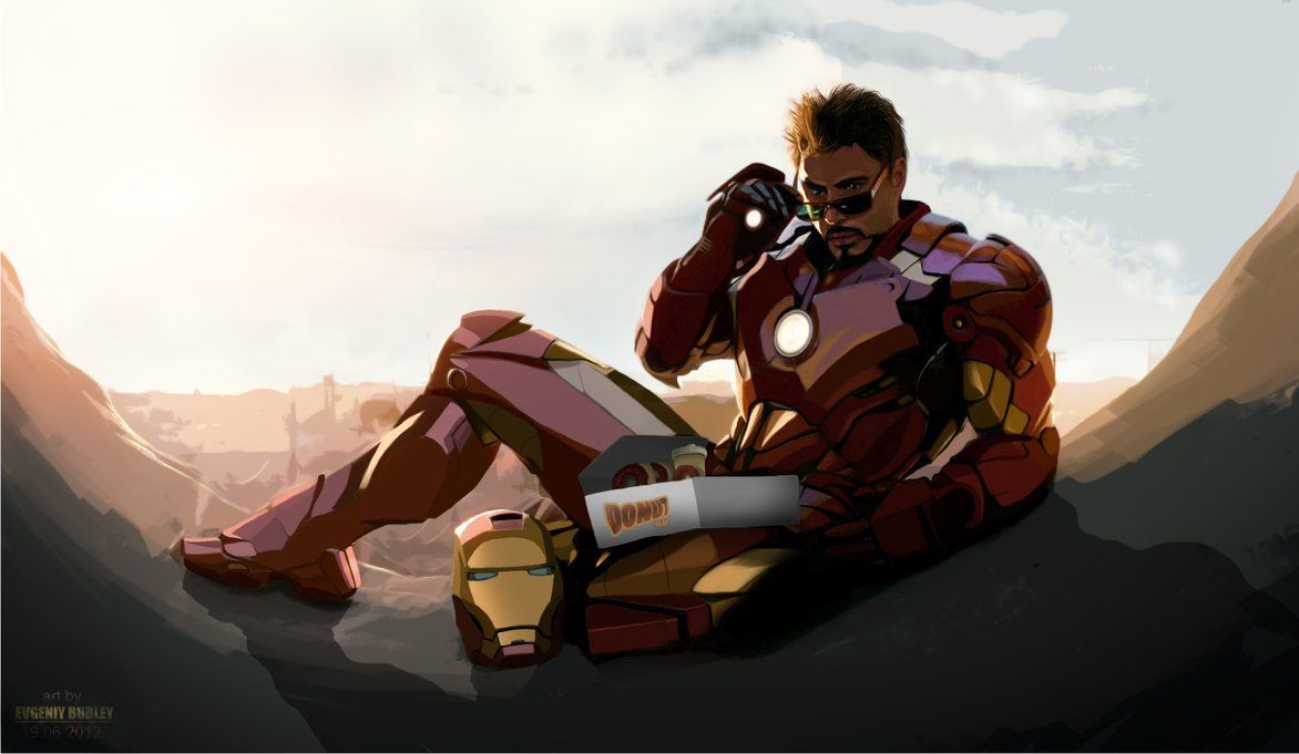 Tony Stark Iron Man aime les donuts