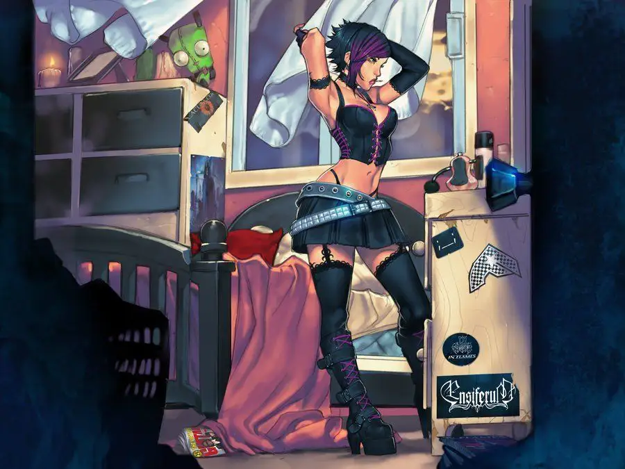 Vieux dessin de Pin-Up - Photoshop