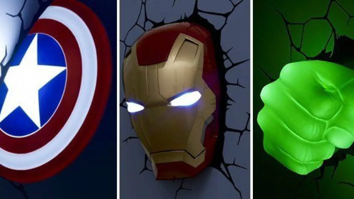 Ces incroyables lampes 3D murales Avengers, Spider-Man et Star Wars sortent des murs