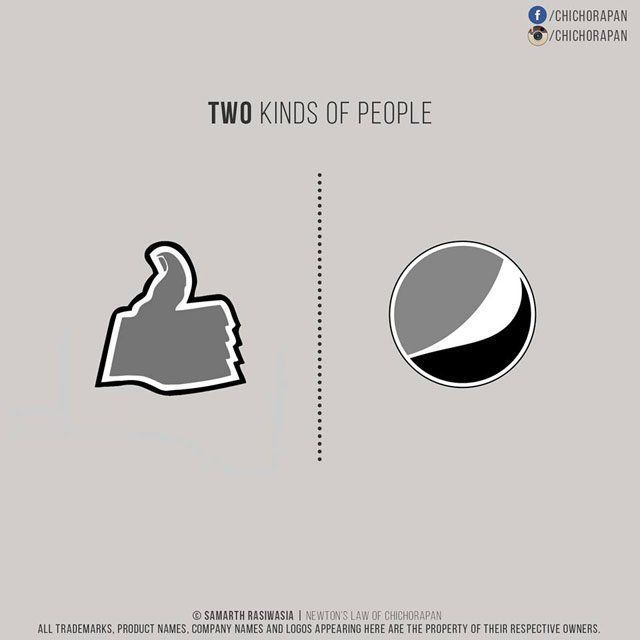 Dans la vie il existe 2 types de personnes : 10 illustrations minimalistes qui le prouvent #5