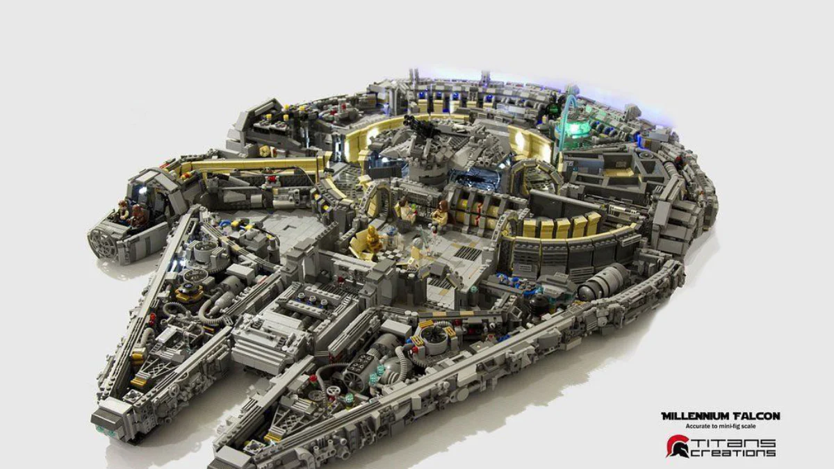 Un Faucon Millenium fait avec 10.000 Pièces de LEGO