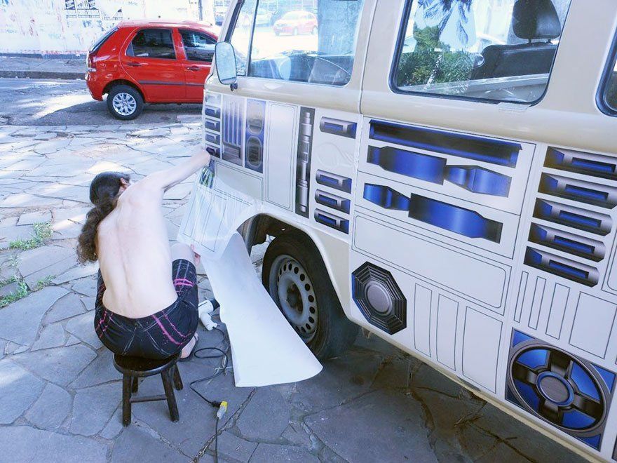 Il fabrique un Van Volkswagen R2-D2 #4