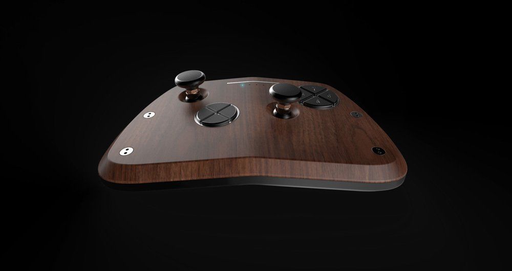 Une magnifique manette en bois de noyer et aluminium pour Xbox et Playstation