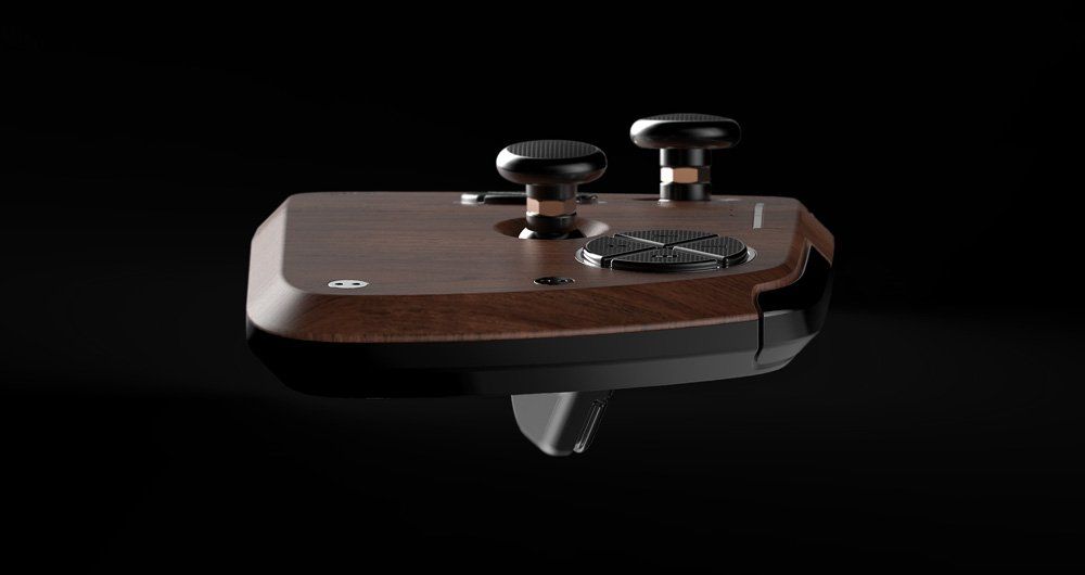 Une magnifique manette en bois de noyer et aluminium pour Xbox et Playstation #4