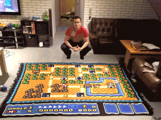 Ce fan a passé 6 ans à concevoir un plaid Super Mario 3