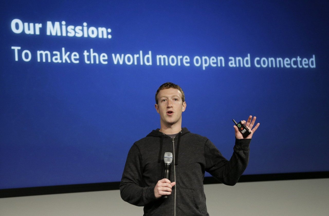 FILE - In this Thursday, March 7, 2013 file photo, Facebook CEO Mark Zuckerberg speaks at the company's headquarters in Menlo Park, Calif. Facebook wants to get more of the world's more than 7 billion people online through a partnership with some of the worlds largest mobile technology companies. Facebook Inc. announced a partnership called Internet.org on Wednesday, Aug. 21, 2013. (AP Photo/Jeff Chiu)
