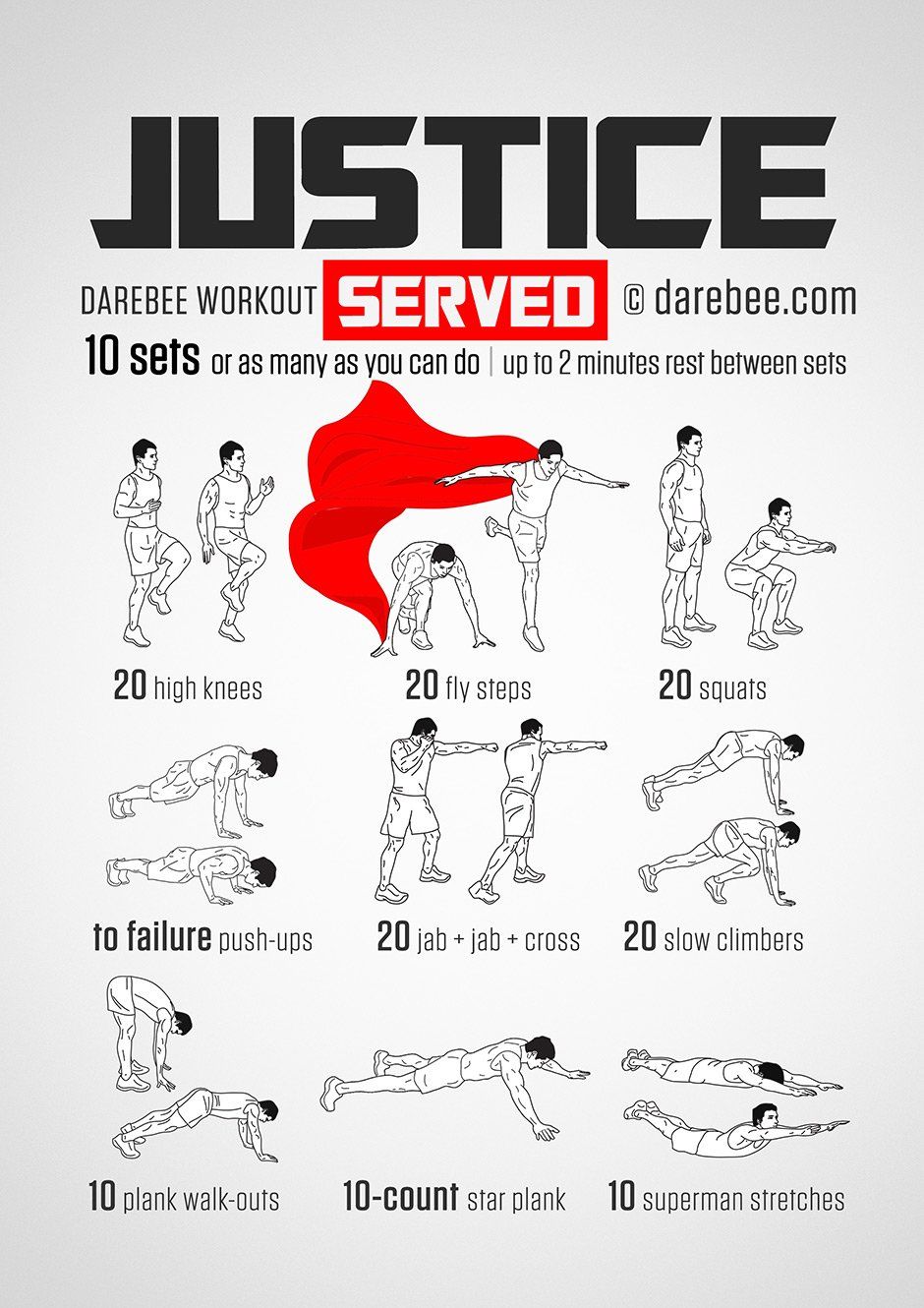 98 exercices pour vous muscler comme un Super Héros #20