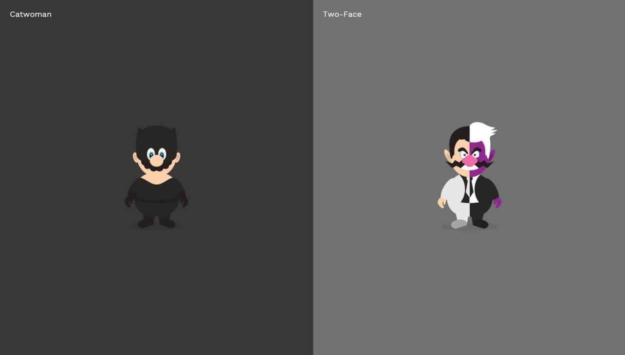 Mario Catwoman et Wario Double Face - Rob Lafratta