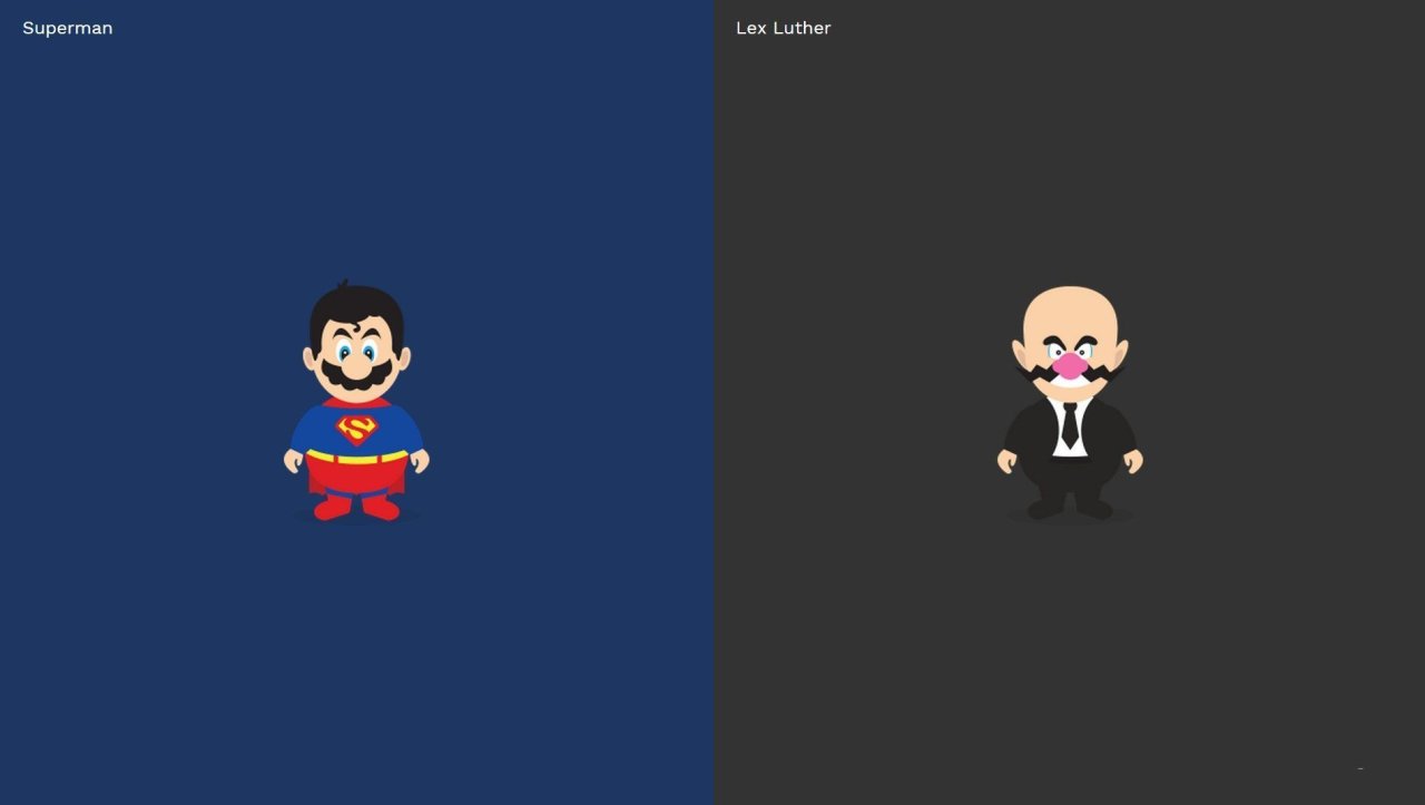 Mario Superman et Wario Lex Luthor - Rob Lafratta