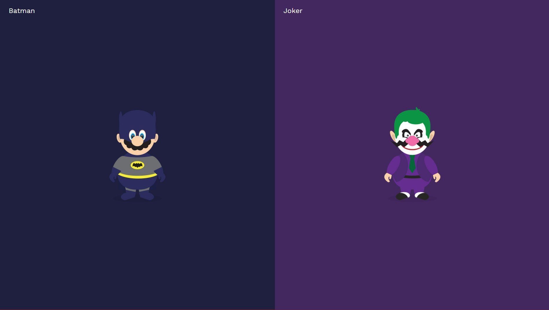 Il réinvente Mario et Wario en célèbres rivaux de comic-books
