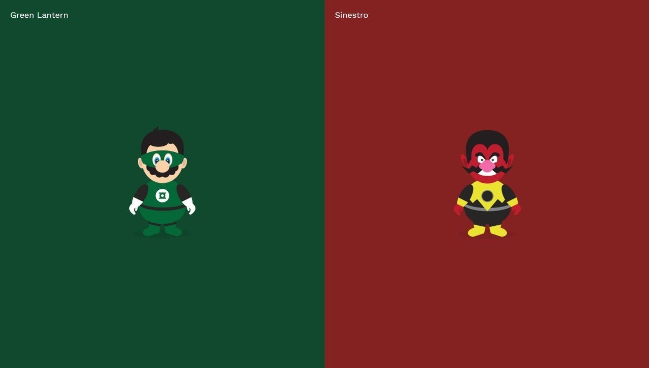 Mario Green Lantern et Wario Sinestro - Rob Lafratta