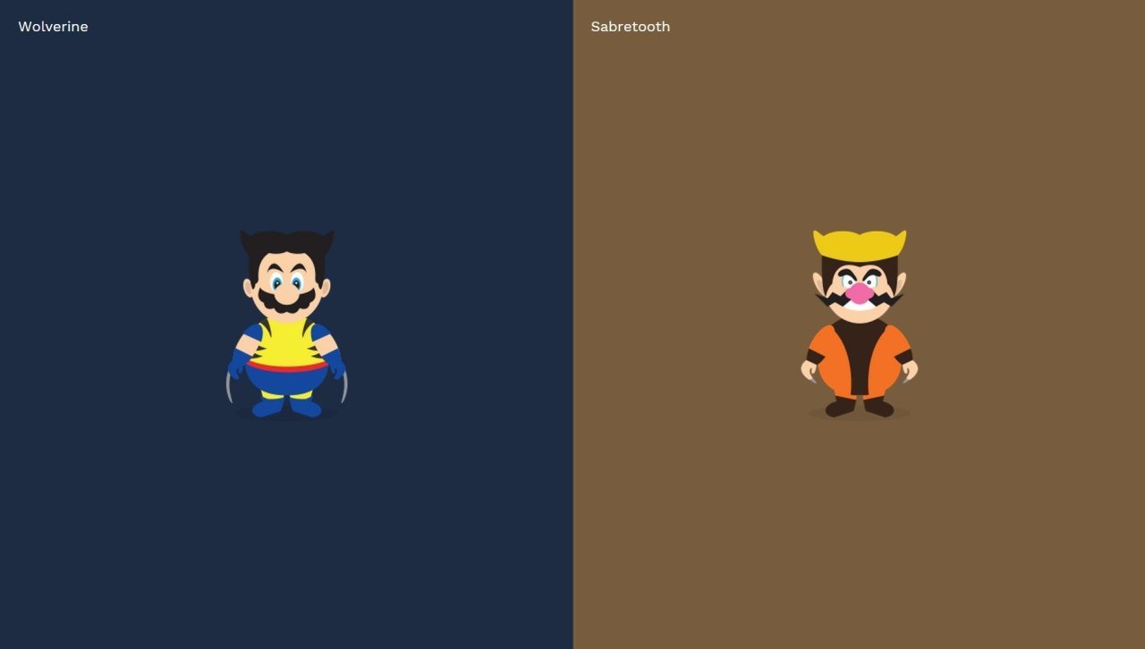 Mario Wolverine et Wario Dents de Sabre - Rob Lafratta