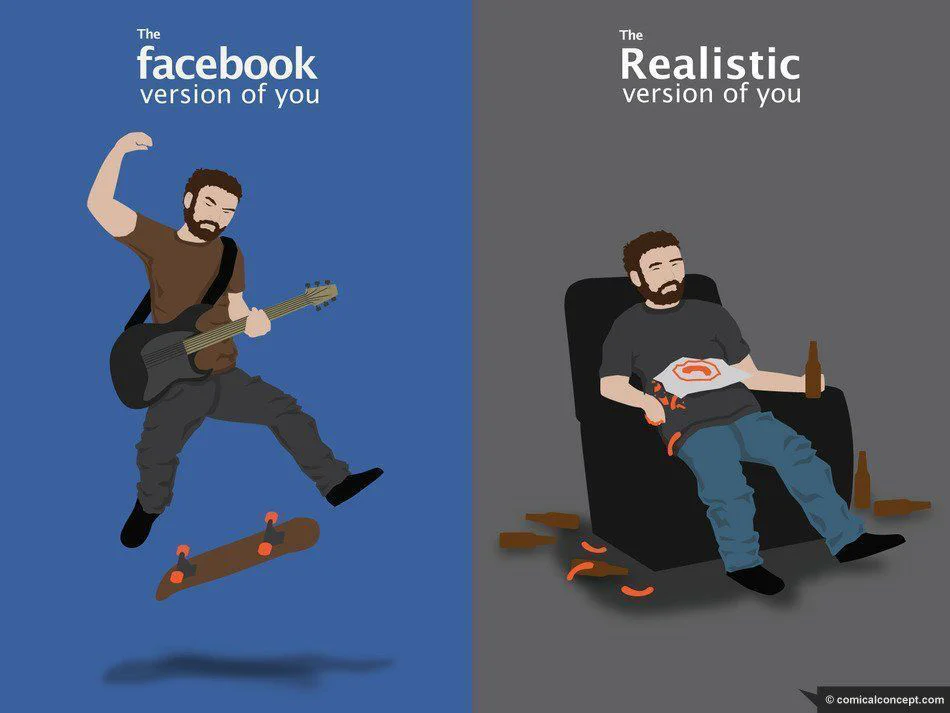 Facebook VS La Réalité en 7 images