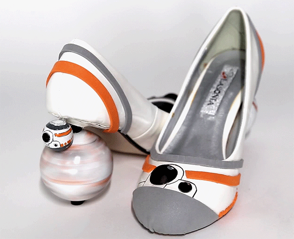 Ces chaussures à talons BB8 sont réservées aux fans hardcore de Star Wars