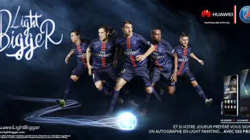 Huawei Light Bigger : des autographes lumineux des joueurs du PSG