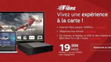 RED Fibre by SFR : des prix cassés jusqu’au 25 Janvier