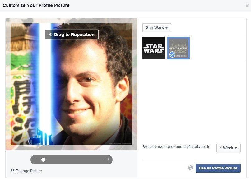 Star Wars : Comment ajouter un sabre laser à votre photo de profil Facebook #3