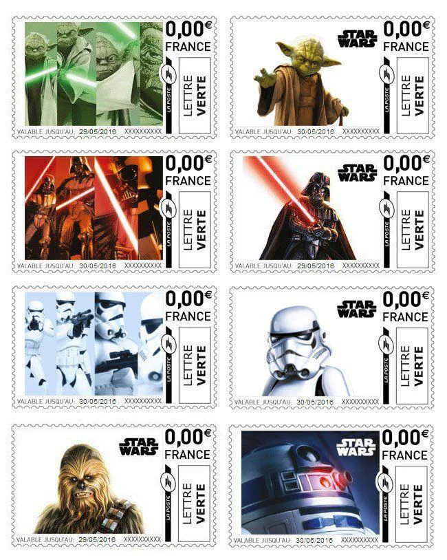 Des timbres à l'image de vos héros Star Wars