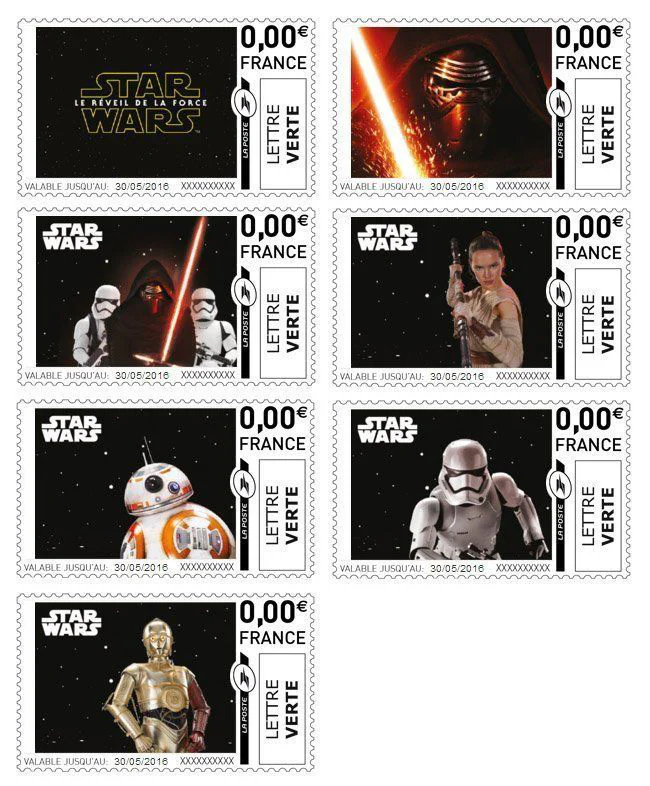 Des timbres à l'image de vos héros Star Wars