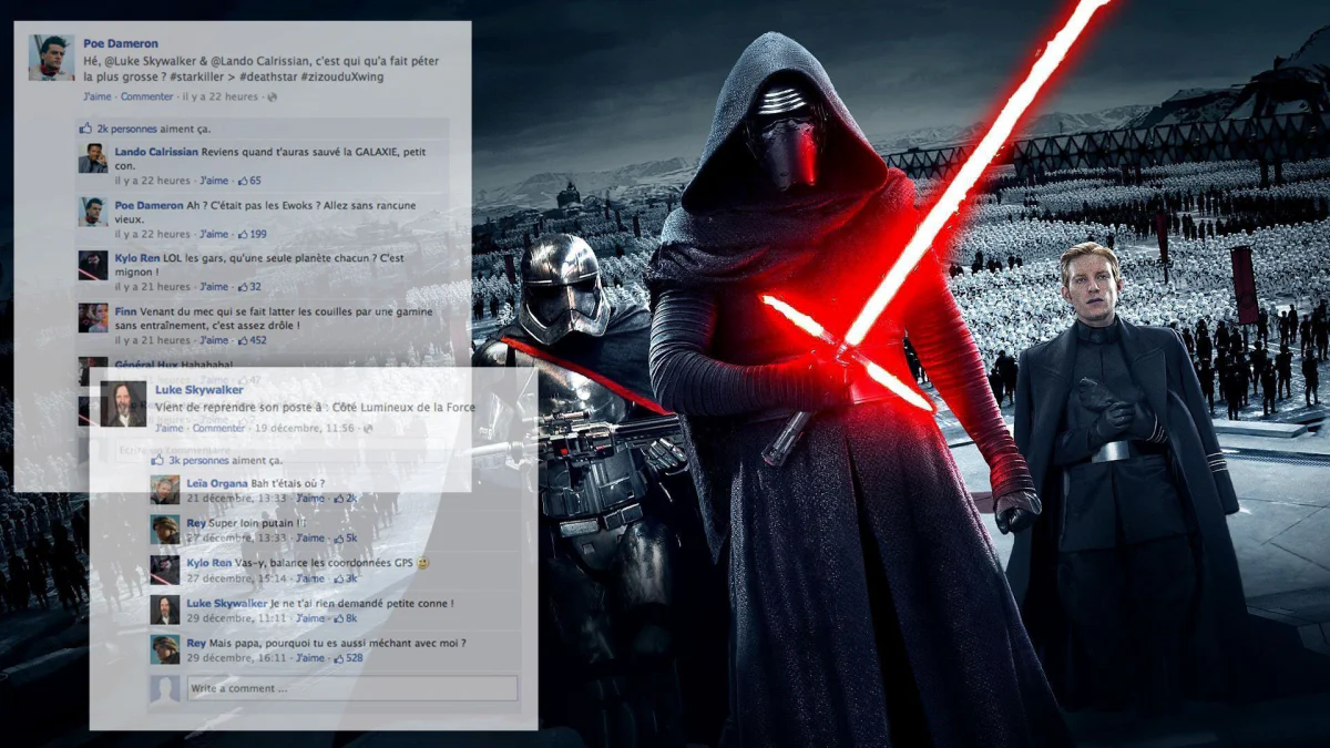 Quand Kylo Ren discute avec ses potes sur Facebook