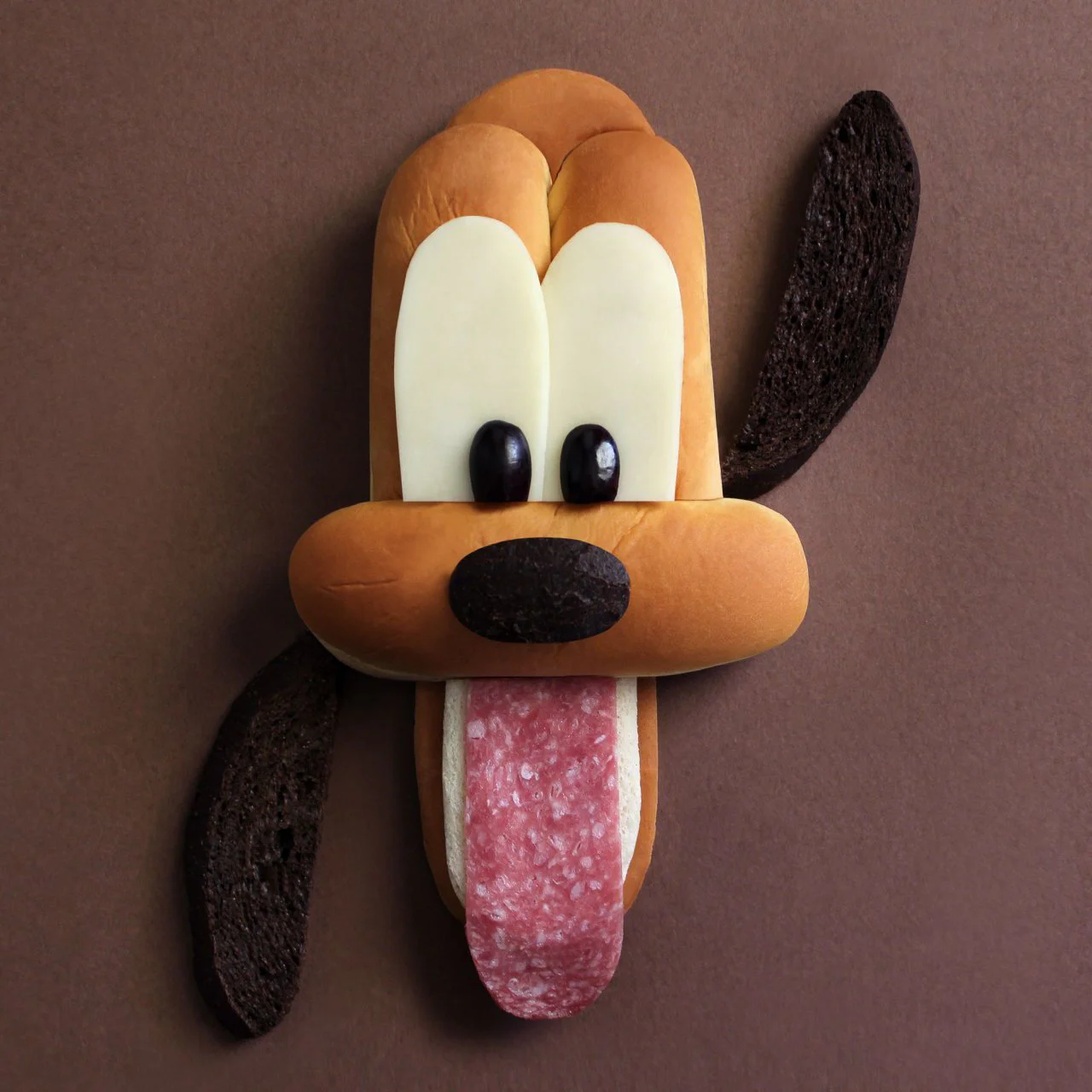 6 personnages Disney fabriqués avec de la nourriture