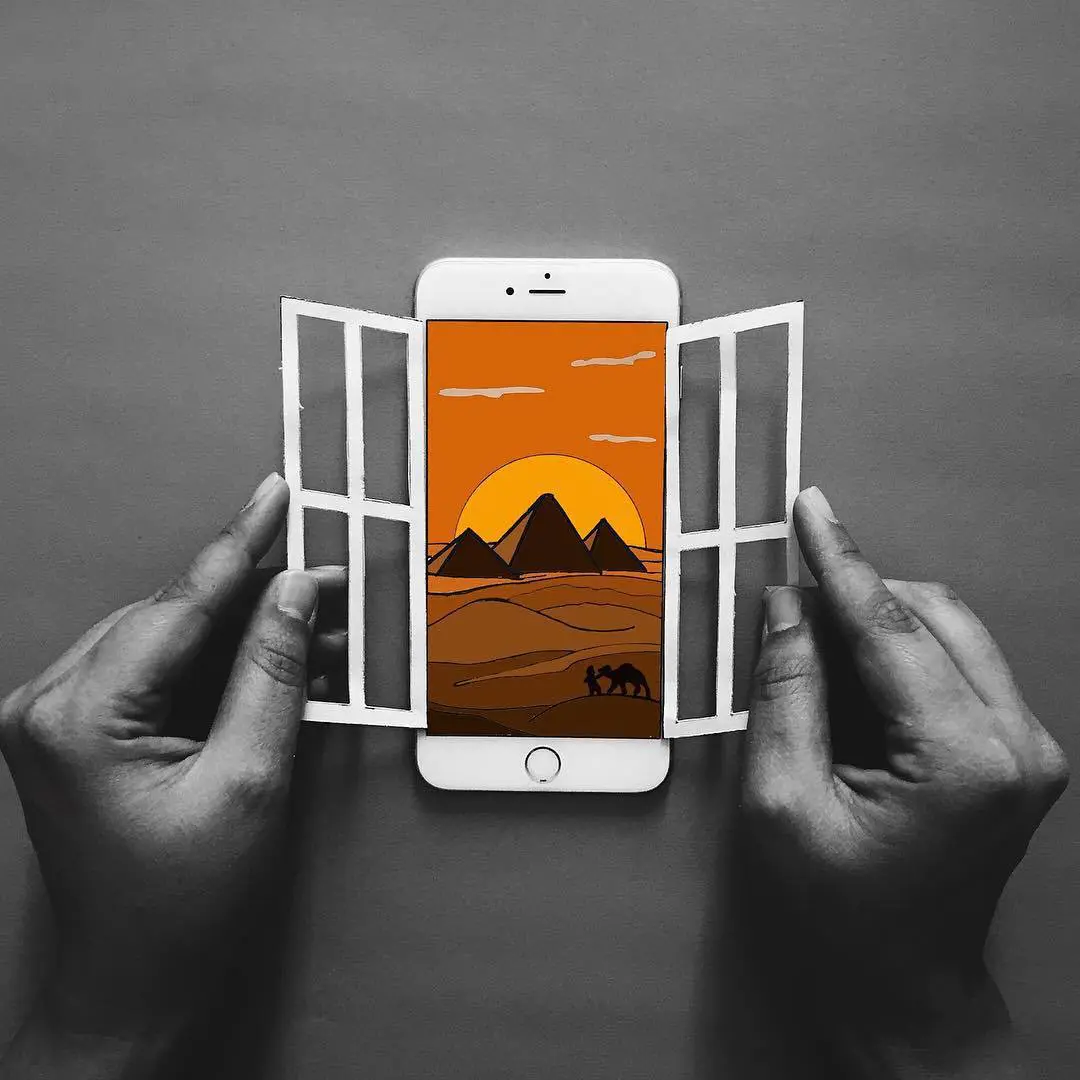 Instagram : cet artiste va vous surprendre avec juste un iPhone, des dessins et pas mal d'imagination