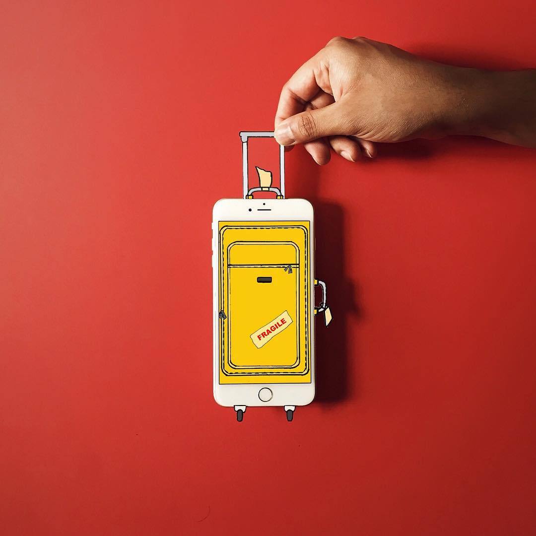 Avec juste un iPhone et quelques dessins il crée des photos Instagram absolument géniales #10