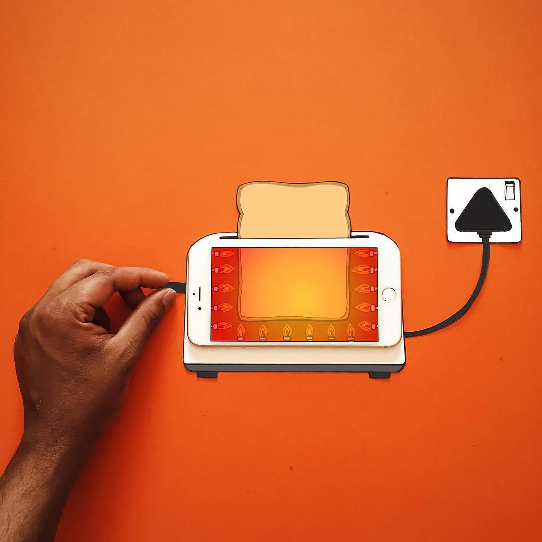 Avec juste un iPhone et quelques dessins il crée des photos Instagram absolument géniales #8