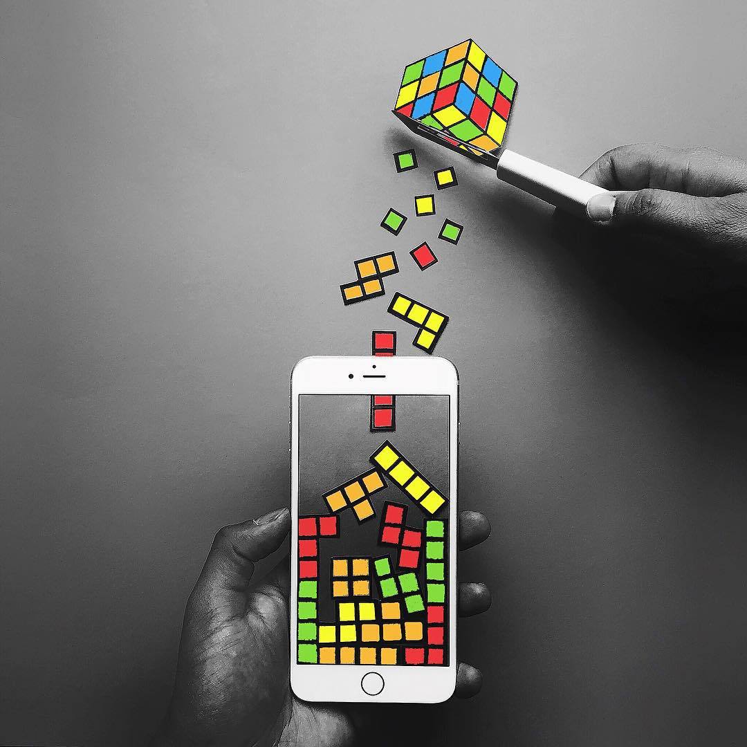 Avec juste un iPhone et quelques dessins il crée des photos Instagram absolument géniales #6