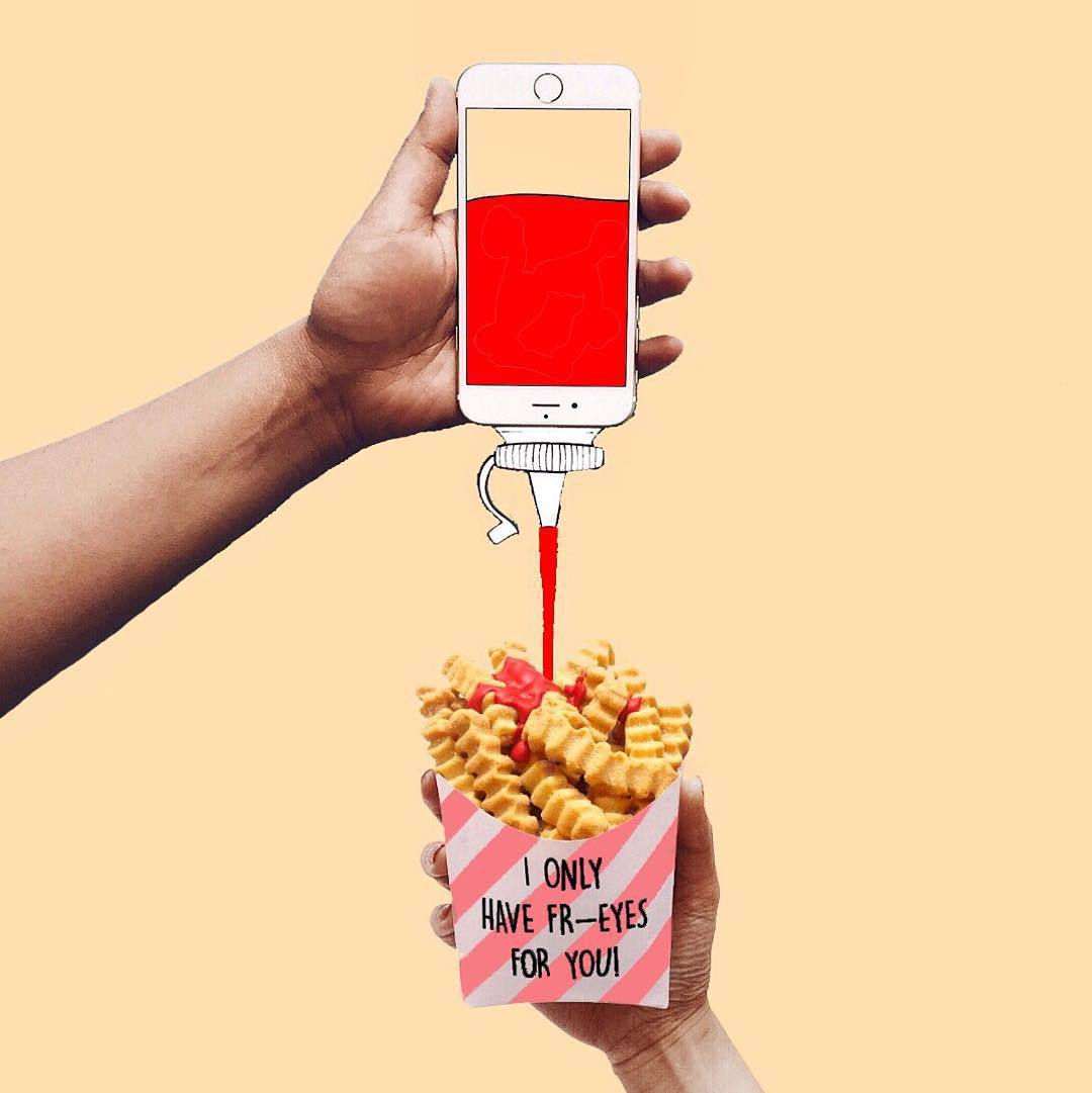 Avec juste un iPhone et quelques dessins il crée des photos Instagram absolument géniales #2