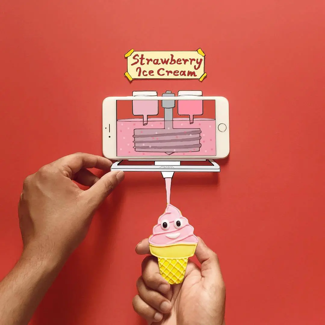 Instagram : cet artiste va vous surprendre avec juste un iPhone, des dessins et pas mal d'imagination