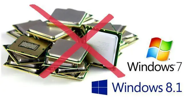 Windows 7 et 81 ne supporterons pas les prochaines générations de mirco-processeurs