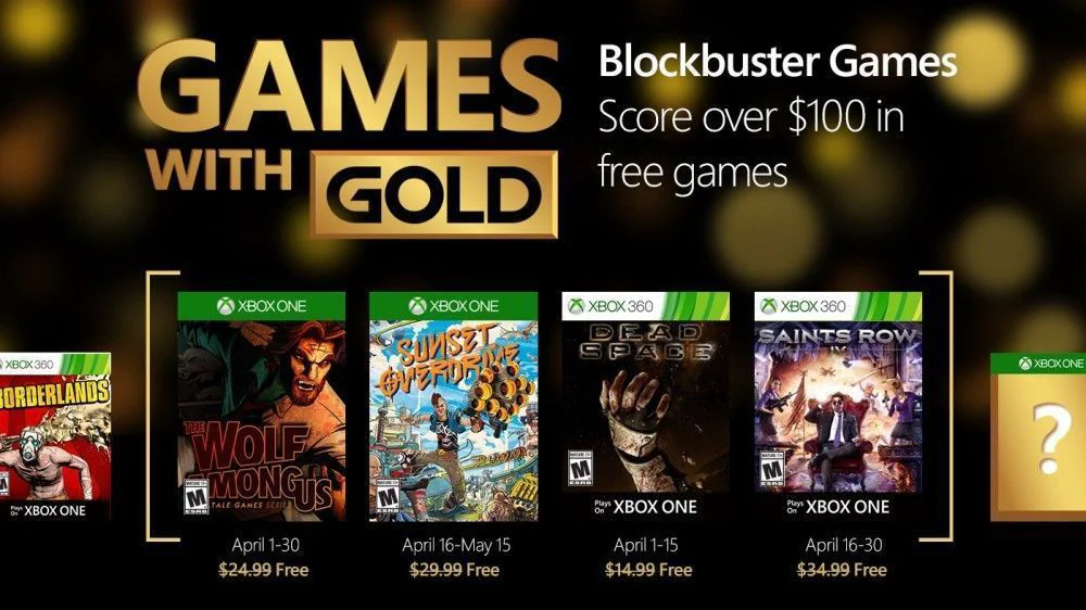 Games With Gold du mois d 'Avril