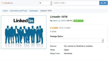 Piratage Linkedin : 167 millions de mots de passe en vente sur le dark web