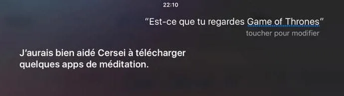 Siri aussi est fan de Game Of Thrones #7