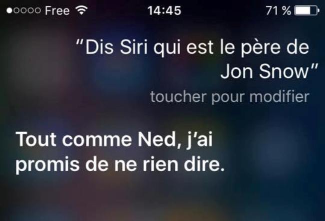 Siri aussi est fan de Game Of Thrones #9