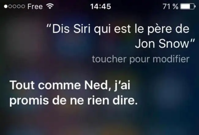 Siri aussi est fan de Game Of Thrones #9