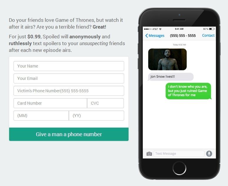 Un service pour spoiler anonymement Games of Thrones à vos pires ennemis #5