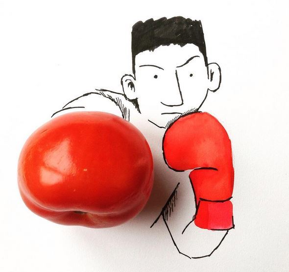 Cet artiste dessine avec des aliments #2