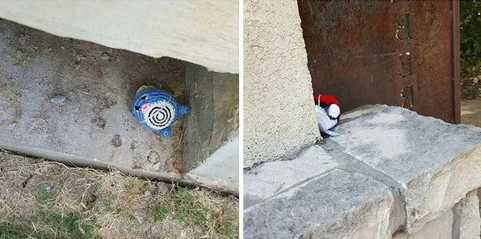 Pokémon GO : Elle tricote des Pokémons en laine qu’elle cache près de Pokéstops #12