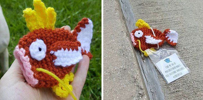 Pokémon GO : Elle tricote des Pokémons en laine qu’elle cache près de Pokéstops #5