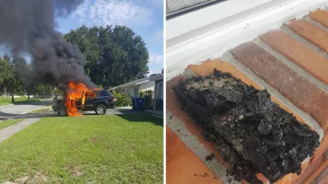 Son Galaxy Note 7 explose et détruit sa Jeep