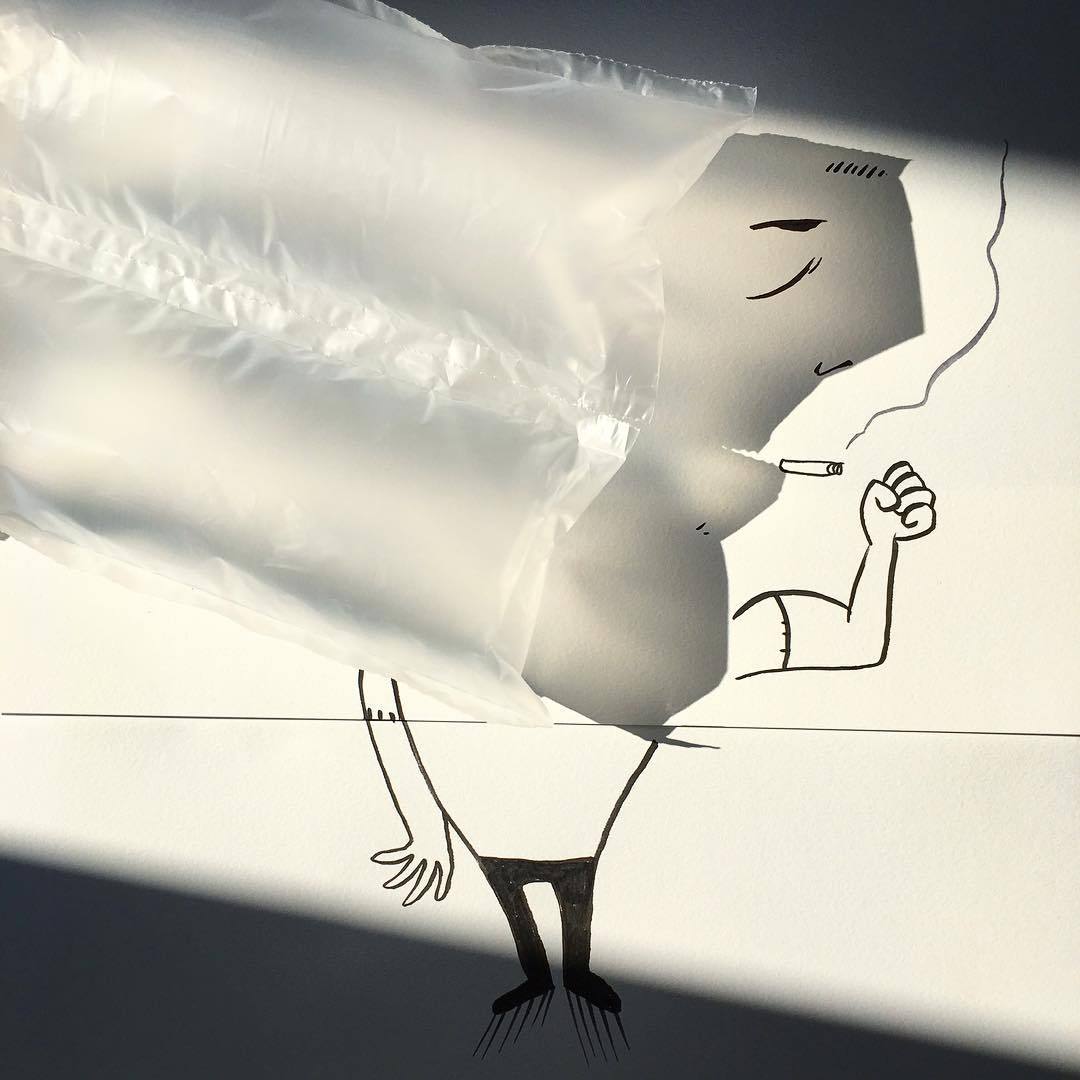 Il réalise des dessins étonnants avec de simples ombres #11