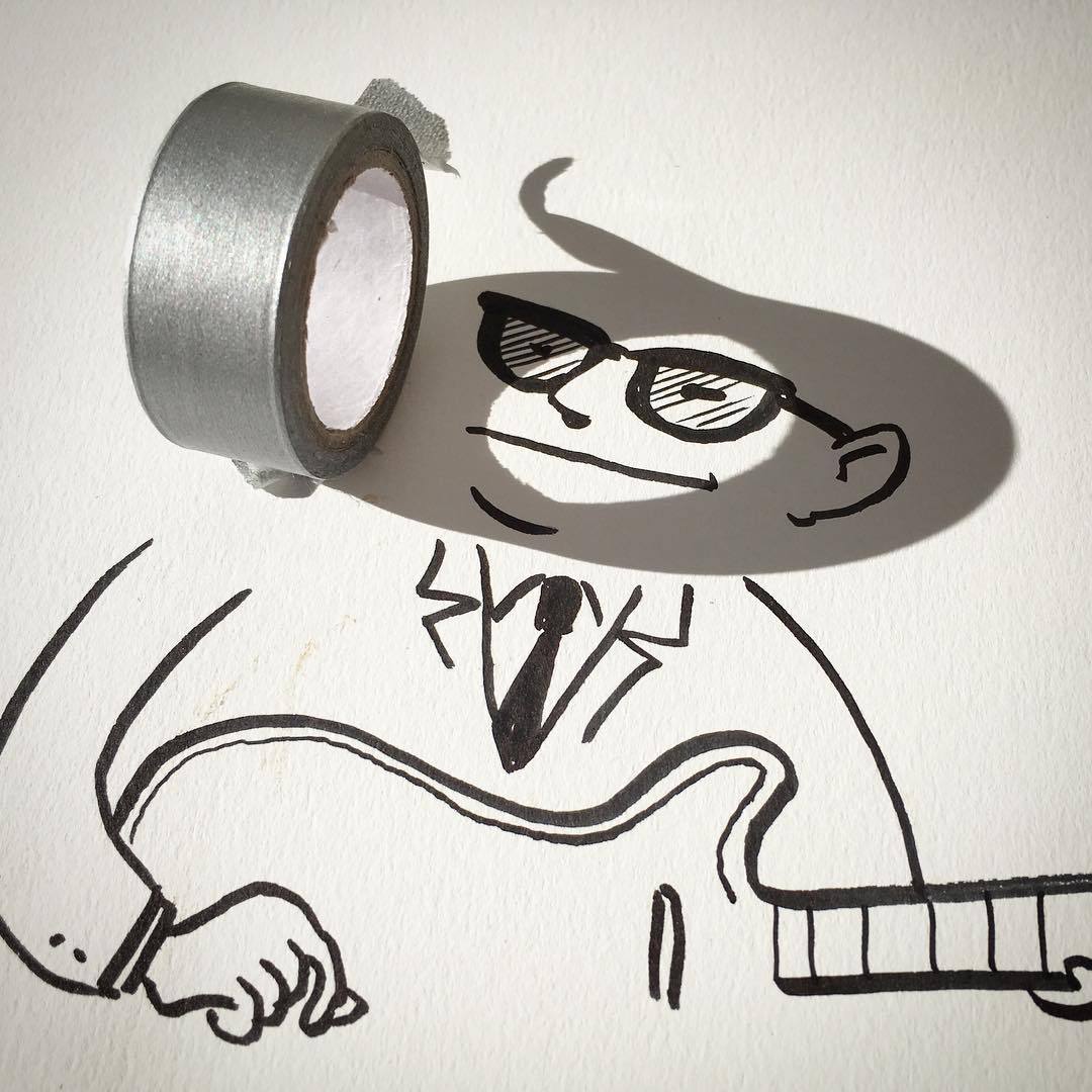 Il réalise des dessins étonnants avec de simples ombres #7