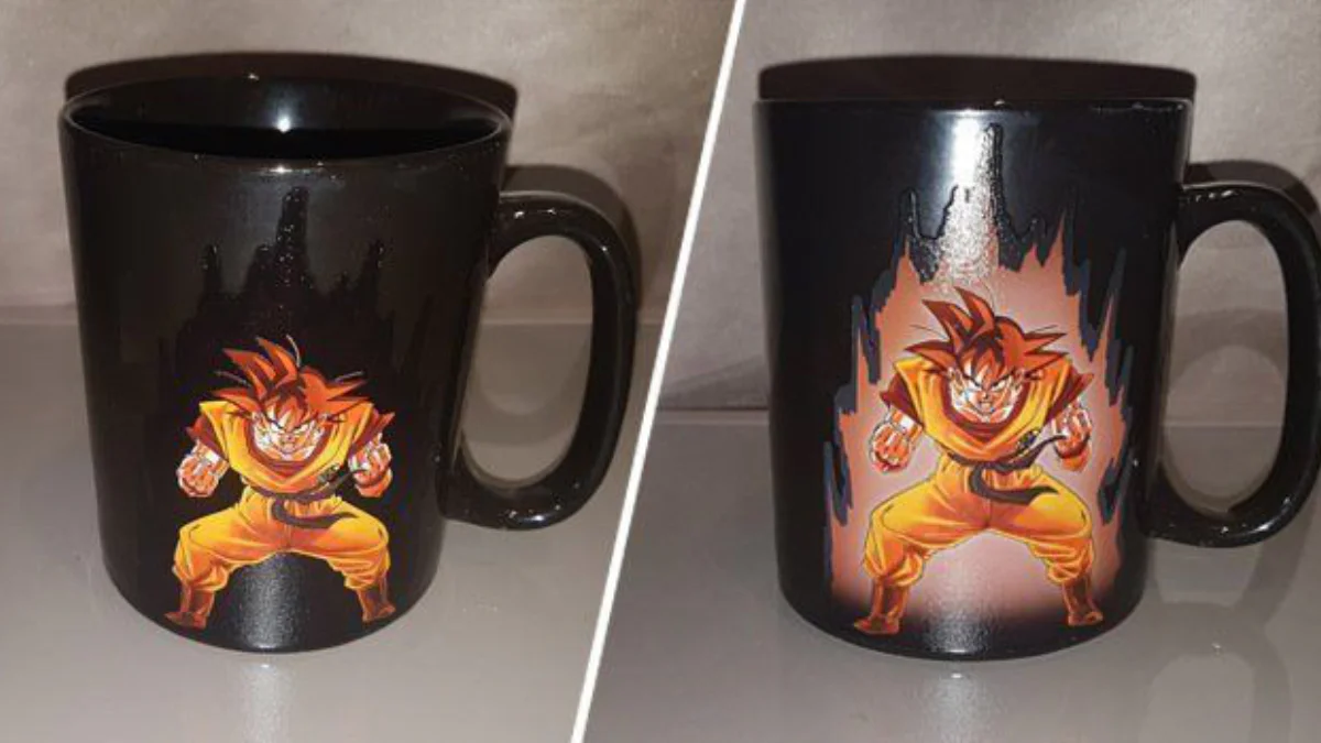 Ce mug Dragon Ball Z transforme Sangoku en Super Guerrier quand votre café est chaud